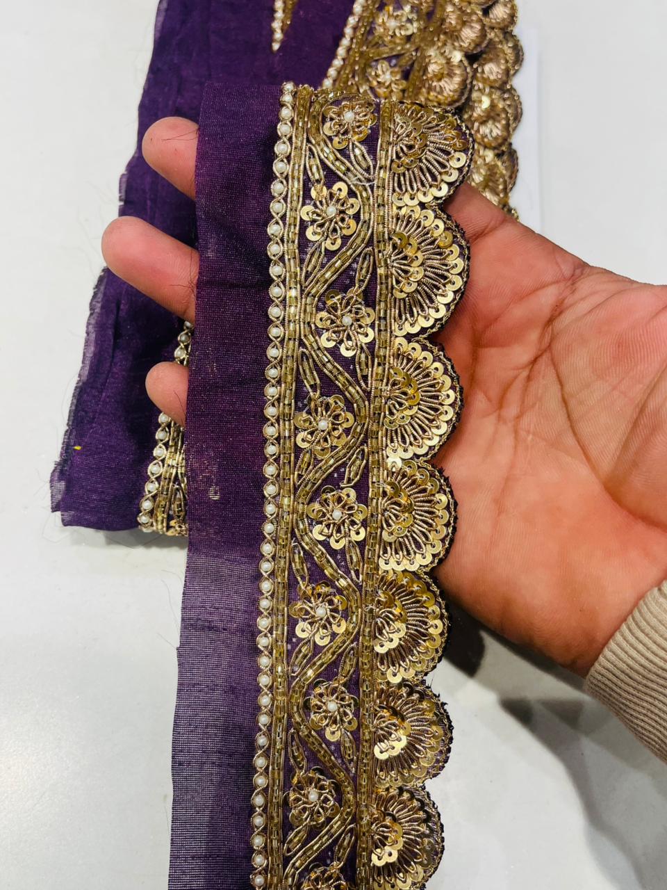 K.R KASAT - Purple Colour Lace